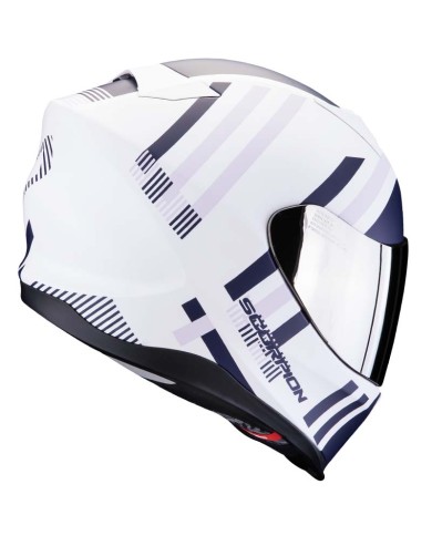 CASCO SCORPION EXO-520 EVO AIR BANSHEE BLANCO MATE/AZUL