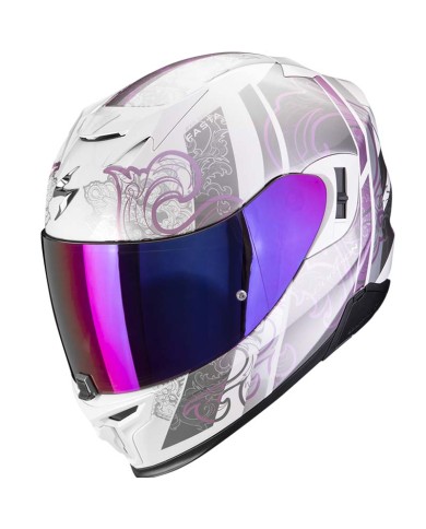 CASCO SCORPION EXO-520 EVO AIR FASTA BLANCO/PURPURA