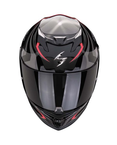 CASCO SCORPION EXO-520 EVO AIR TERRA NEGRO/PLATA/ROJO