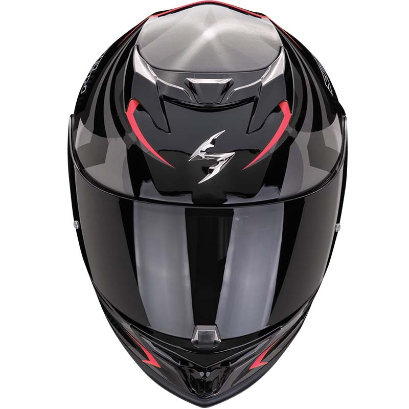 CASCO SCORPION EXO-520 EVO AIR TERRA NEGRO/PLATA/ROJO