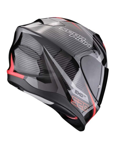 CASCO SCORPION EXO-520 EVO AIR TERRA NEGRO/PLATA/ROJO