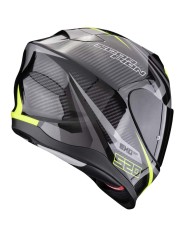 CASCO SCORPION EXO-520 EVO AIR TERRA NEGRO/PLATA/AMARILLO FLUOR