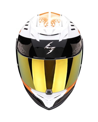 CASCO SCORPION EXO-520 EVO AIR TITAN BLANCO/NARANJA
