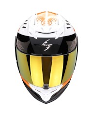 CASCO SCORPION EXO-520 EVO AIR TITAN BLANCO/NARANJA