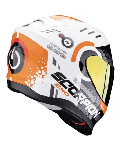 CASCO SCORPION EXO-520 EVO AIR TITAN BLANCO/NARANJA