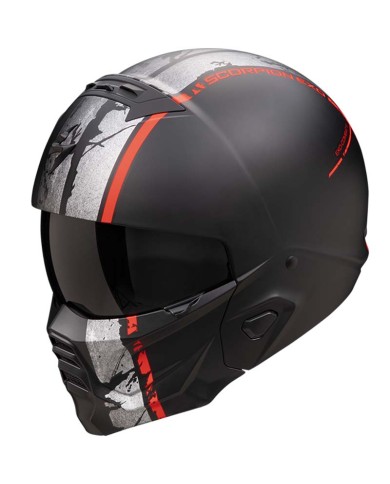 CASCO SCORPION EXO-COMBAT II LORD MATT BLACK/RED