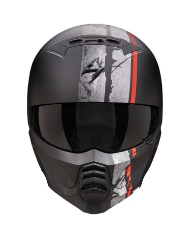 CASCO SCORPION EXO-COMBAT II LORD MATT BLACK/RED
