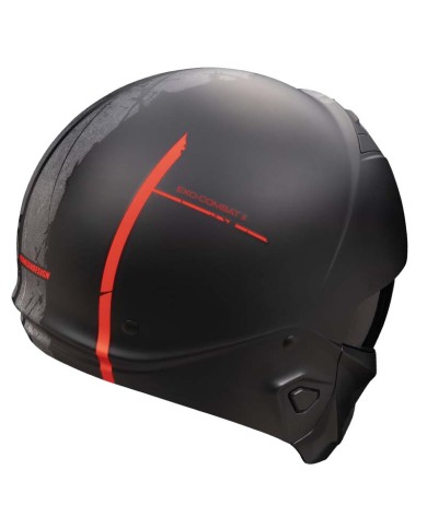 CASCO SCORPION EXO-COMBAT II LORD MATT BLACK/RED