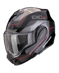 CASCO SCORPION EXO-TECH EVO PRO COMMUTA BLACK/SILVER/RED