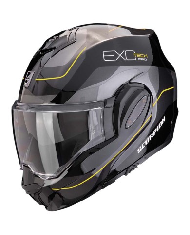 CASCO SCORPION EXO-TECH EVO PRO COMMUTA BLACK/SILVER/YELLOW