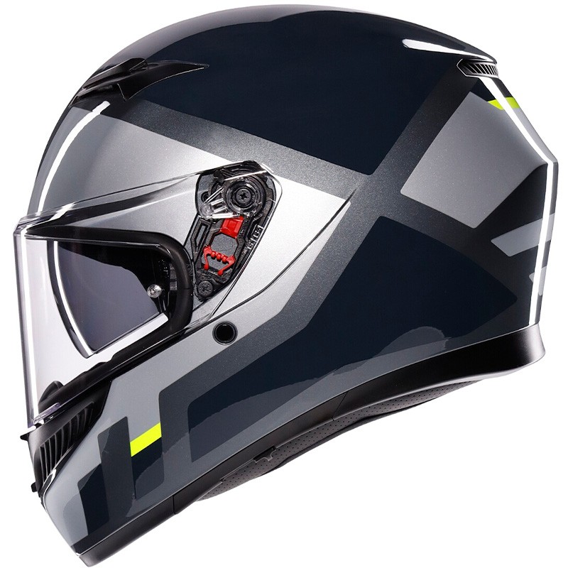 CASCO AGV K3 E2206 SHADE GREY/YELLOW FLUO
