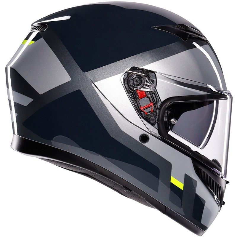 CASCO AGV K3 E2206 SHADE GREY/YELLOW FLUO