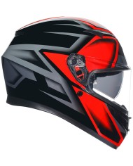 CASCO AGV K3 E2206 COMPOUND BLACK/RED