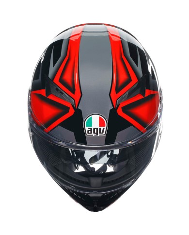 CASCO AGV K3 E2206 COMPOUND BLACK/RED
