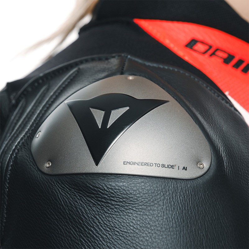 MONO DAINESE MISANO 3 D-AIR PERFORADO LADY BLACK/RED/FLUO RED