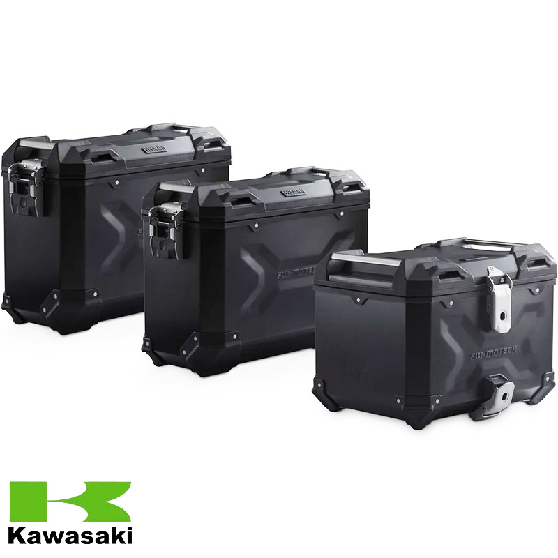PACK MALETAS LATERALES + BAUL + BOLSAS + SOPORTES SW-MOTECH KAWASAKI ADV.08.518.75000/B