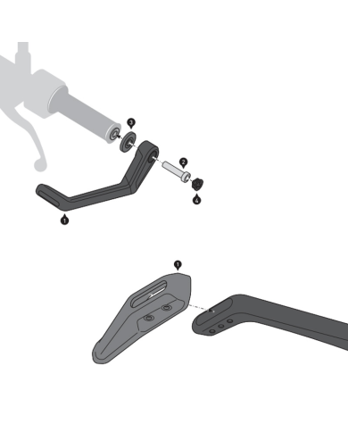 JUEGO DE PROTECTORES DE MANETA CON DEFLECTOR SW-MOTECH DUCATI/APRILIA LVG.04.882.11000/B