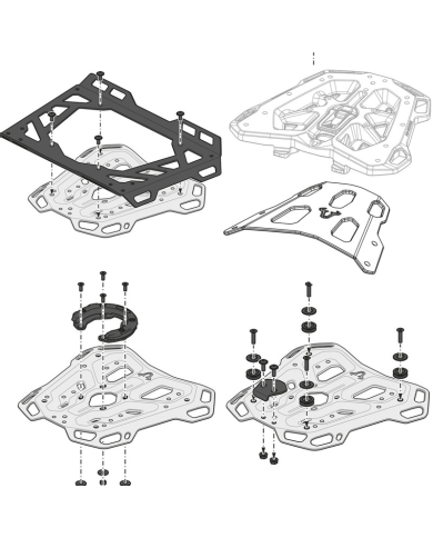 KIT DE FIJACIÓN POSTERIOR SW-MOTECH STREET-RACK KTM GPT.04.792.16001/B