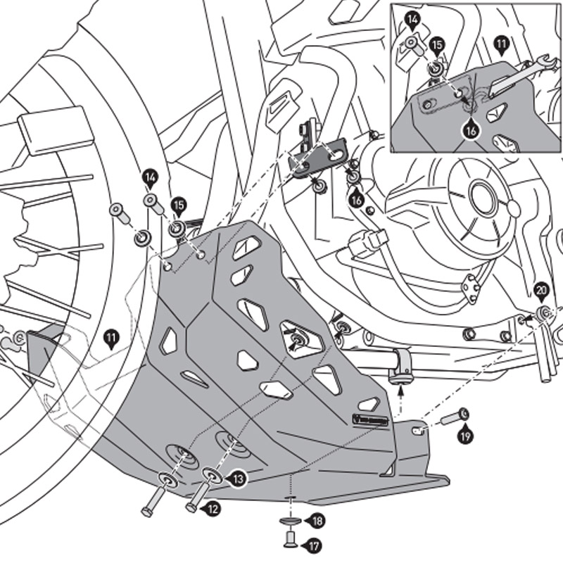 CUBRECARTER SW-MOTECH ENGINE GUARD HONDA MSS.01.942.10001/B