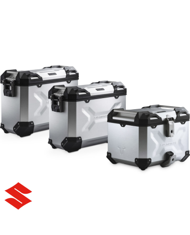 PACK MALETAS LATERALES + BAUL + BOLSAS + SOPORTES SW-MOTECH SUZUKI ADV.05.601.75000/S