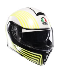 CASCO AGV STREETMODULAR ISEO MATT WHITE/BLACK/YELLOW FLUO