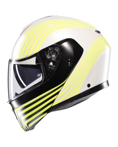 CASCO AGV STREETMODULAR ISEO MATT WHITE/BLACK/YELLOW FLUO