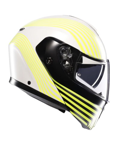 CASCO AGV STREETMODULAR ISEO MATT WHITE/BLACK/YELLOW FLUO