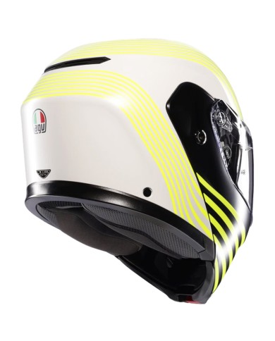 CASCO AGV STREETMODULAR ISEO MATT WHITE/BLACK/YELLOW FLUO