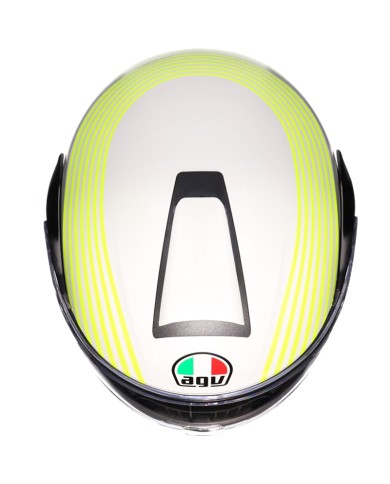 CASCO AGV STREETMODULAR ISEO MATT WHITE/BLACK/YELLOW FLUO