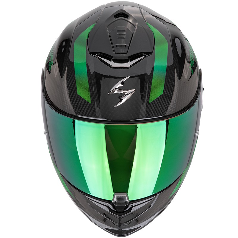 CASCO SCORPION EXO-1400 EVO II CARBON AIR PLATTED BLACK/GREEN