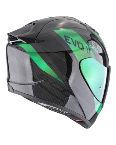 CASCO SCORPION EXO-1400 EVO II CARBON AIR PLATTED BLACK/GREEN