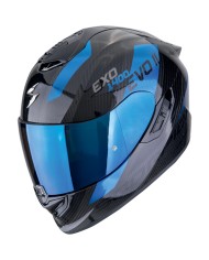 CASCO SCORPION EXO-1400 EVO II CARBON AIR PLATTED BLACK/BLUE