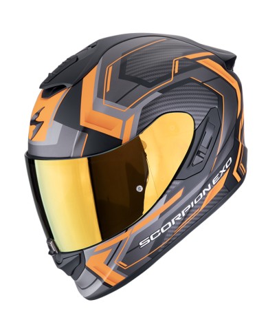 CASCO SCORPION EXO-1400 EVO II AIR LINART BLACK MATT/ORANGE