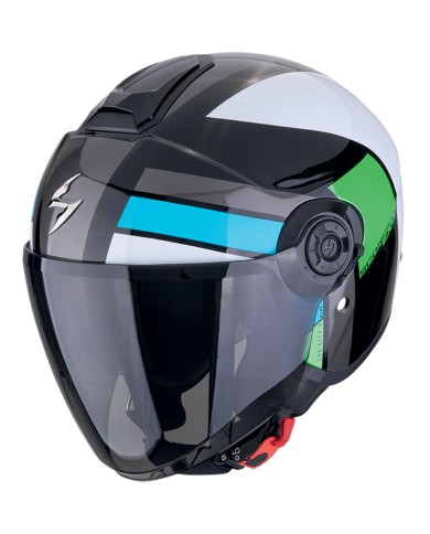 CASCO SCORPION EXO-CITY II BLUR BLACK/WHITE/GREEN