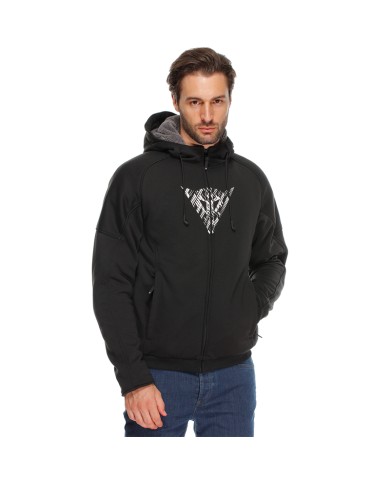 CHAQUETA DAINESE BOVISA SAFETY HOODIE FULL ZIP BLACK/WHITE