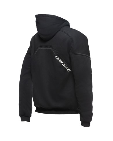 SUDADERA DAINESE DAEMON-X SAFETY HOODIE FULL ZIP BLACK/BLACK/WHITE