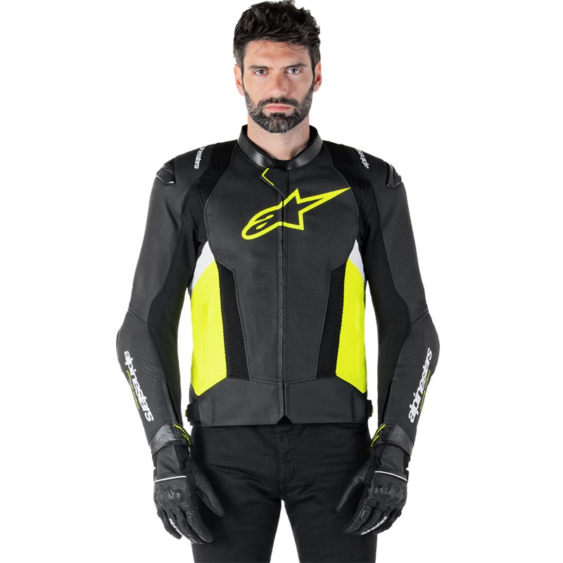 CHAQUETA ALPINESTARS MISSILE V3 AIRFLOW BLACK/YELLOW FLUO/WHITE