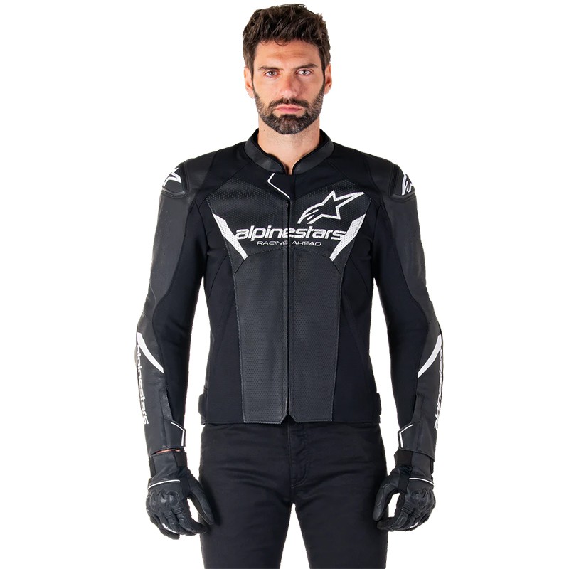 CHAQUETA ALPINESTARS FASTER V3 AIRFLOW BLACK/WHITE