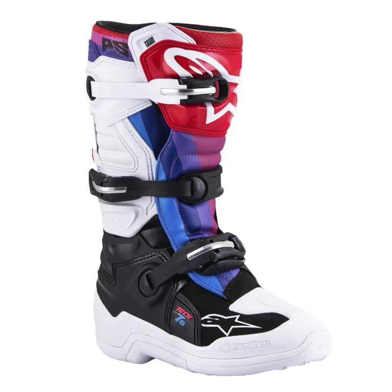 BOTAS ALPINESTARS TECH 7S JUNIOR WHITE/BLACK/RAINBOW