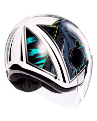 CASCO AGV ETERES GHEPARD MATT WHITE/BLACK/GREEN