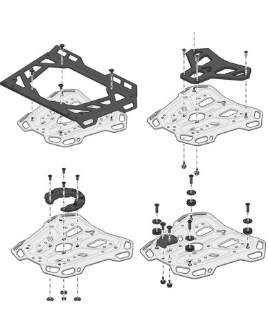 KIT DE FIJACIÓN POSTERIOR SW-MOTECH ADVENTURE-RACK HONDA GPT.01.622.19000/B