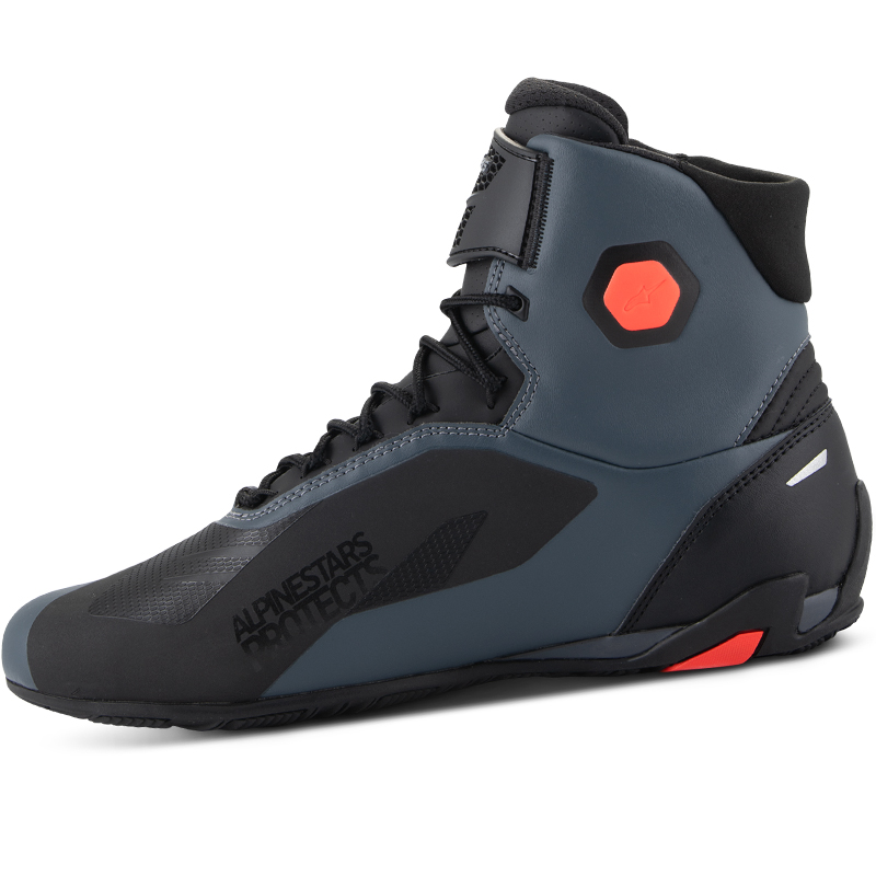 ZAPATILLAS ALPINESTARS FASTER-4 BLACK/GRAY/RED FLUO