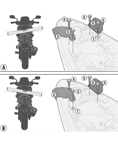 KIT DE FIJACION MALETAS LATELARES GIVI 1121KIT HONDA CBX500