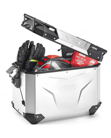 MALETA GIVI TREKKER OUTBACK EVO SMART 48 ANODIZED OBKEV48AAL IZQUIERDA