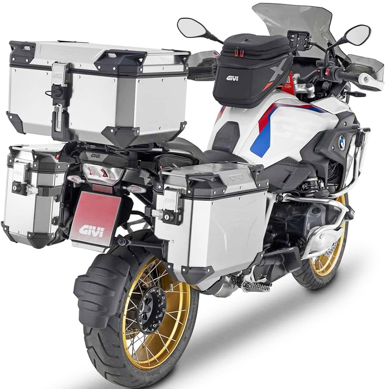 MALETA GIVI TREKKER OUTBACK EVO SMART 48 ANODIZED OBKEV48AAL IZQUIERDA